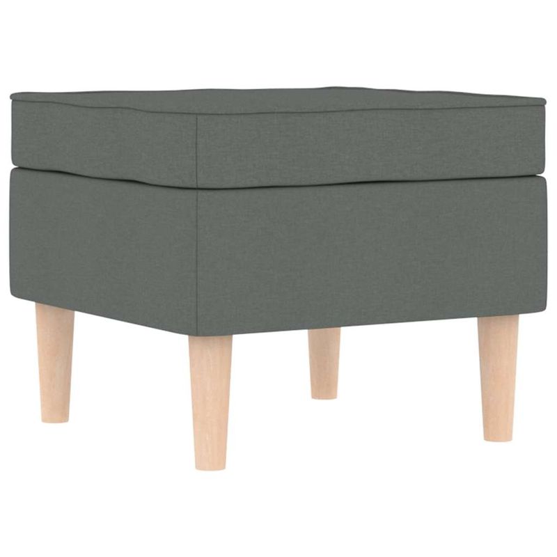 Casa si Gradina - Mobilier - Scaune si fotolii - Fotolii - Fotoliu cu taburet pentru picioare, gri inchis, material textil - Infinity.ro