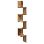 Casa si Gradina - Mobilier - Biblioteci si rafturi - Rafturi - Raft perete pentru colt lemn vechi 20x20x127,5cm lemn prelucrat - Infinity.ro