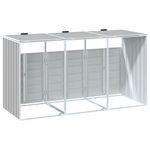 Casa si Gradina - Mobilier - Organizare si depozitare - Cosuri de gunoi - Depozit pubele cu roti triple, gri, 216x81x115 cm, otel - Infinity.ro