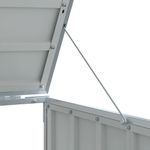 Casa si Gradina - Mobilier - Organizare si depozitare - Cosuri de gunoi - Depozit pubele cu roti triple, gri, 216x81x115 cm, otel - Infinity.ro