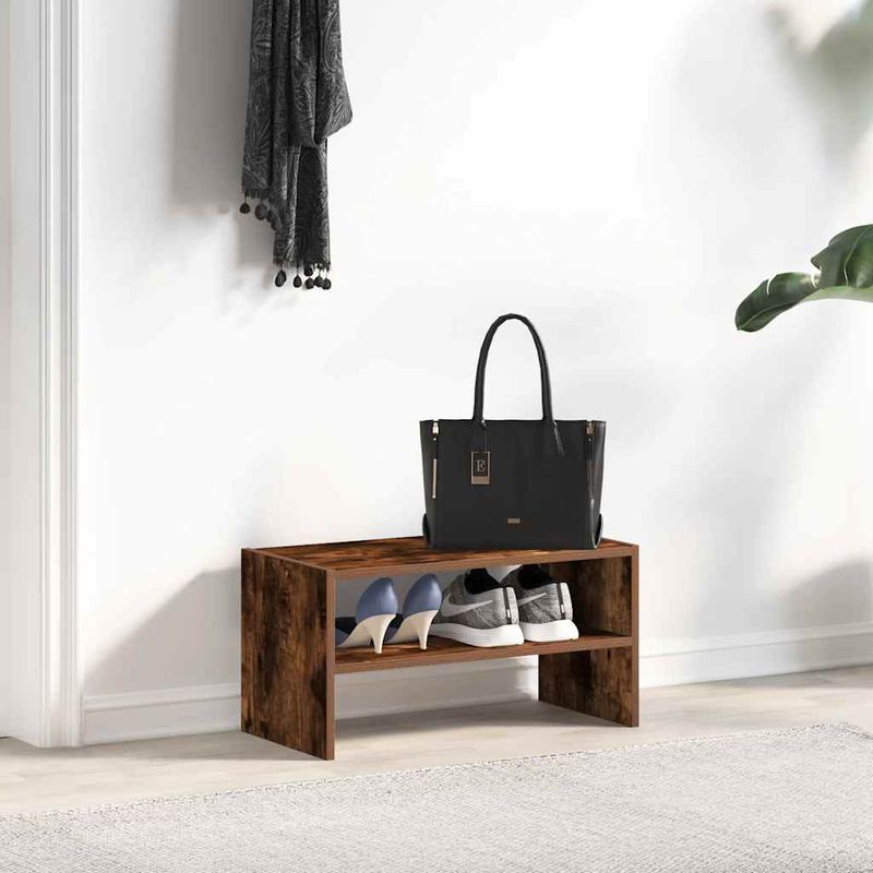 Casa si Gradina - Mobilier - Organizare si depozitare - Organizator incaltaminte - Suport pantofi stivuibil Stejar afumat 60x30x30,5 cm - Infinity.ro
