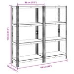 Casa si Gradina - Mobilier - Biblioteci si rafturi - Rafturi - Rafturi de depozitare cu 4 niveluri, 2 buc., albastru otel/lemn - Infinity.ro