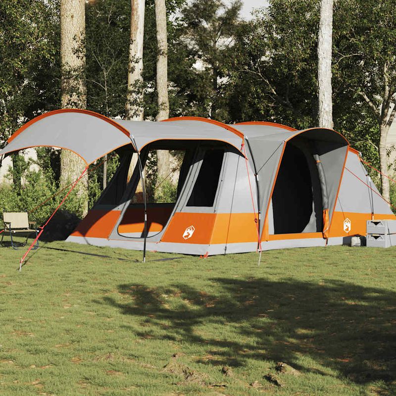 Sport si Outdoor - Camping - Corturi camping - Cort de camping tunel 5 persoane, gri/portocaliu, impermeabil - Infinity.ro