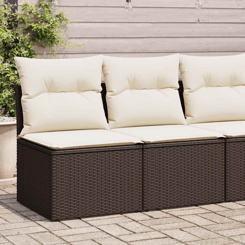 Casa si Gradina - Gradina si terasa - Mobilier exterior - Seturi mobila gradina - Set canapele de gradina, 2 piese, cu perne, maro poliratan maro - Infinity.ro