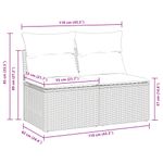 Casa si Gradina - Gradina si terasa - Mobilier exterior - Seturi mobila gradina - Set canapele de gradina, 2 piese, cu perne, maro poliratan maro - Infinity.ro
