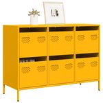 Casa si Gradina - Mobilier - Comode si corpuri - Comode - Dulap, galben mustar, 101,5x39x73,5 cm, otel laminat la rece - Infinity.ro