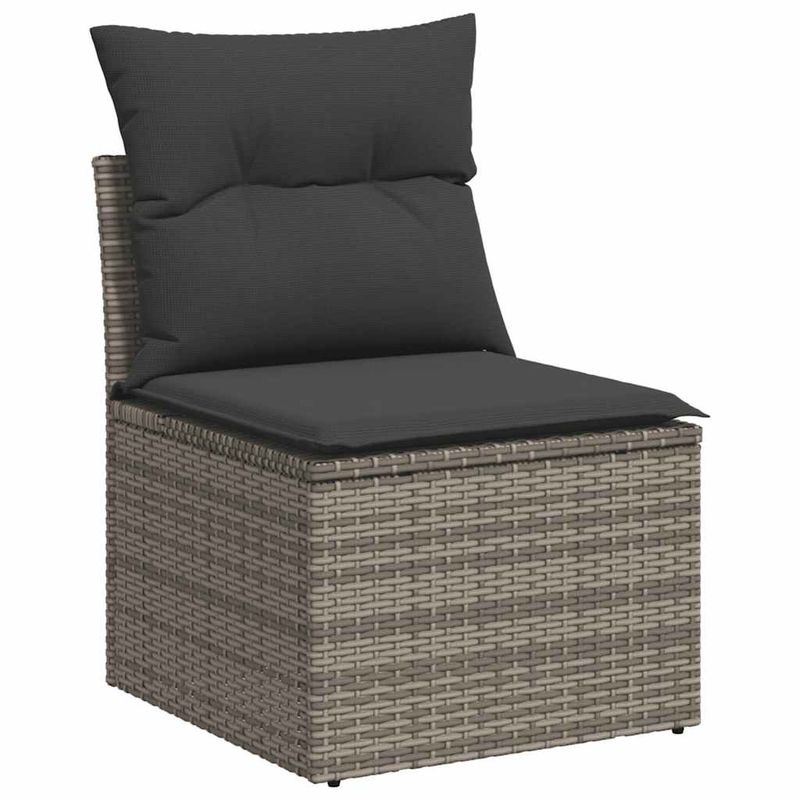 Casa si Gradina - Gradina si terasa - Mobilier exterior - Seturi mobila gradina - Set canapea de gradina cu perne, 5 piese, gri, poliratan - Infinity.ro