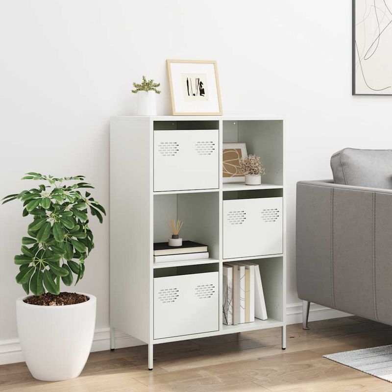 Casa si Gradina - Mobilier - Comode si corpuri - Corpuri bucatarie - Dulap inalt, alb, 68x39x103,5 cm, otel - Infinity.ro