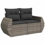 Casa si Gradina - Gradina si terasa - Mobilier exterior - Seturi mobila gradina - Set canapea de gradina cu perne, 5 piese, gri, poliratan - Infinity.ro