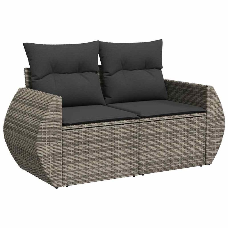 Casa si Gradina - Gradina si terasa - Mobilier exterior - Seturi mobila gradina - Set canapea de gradina cu perne, 5 piese, gri, poliratan - Infinity.ro