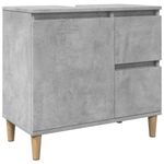Casa si Gradina - Mobilier - Seturi de mobilier - Seturi baie - Set mobilier de baie, 3 piese, gri beton, lemn compozit - Infinity.ro