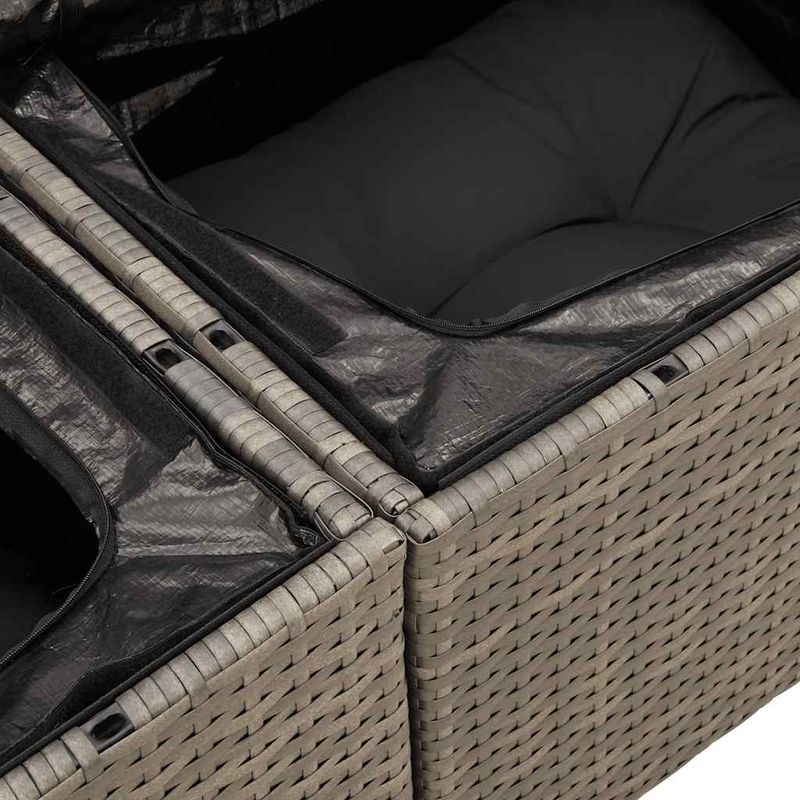 Casa si Gradina - Gradina si terasa - Mobilier exterior - Seturi mobila gradina - Set canapea de gradina cu perne, 5 piese, gri, poliratan - Infinity.ro