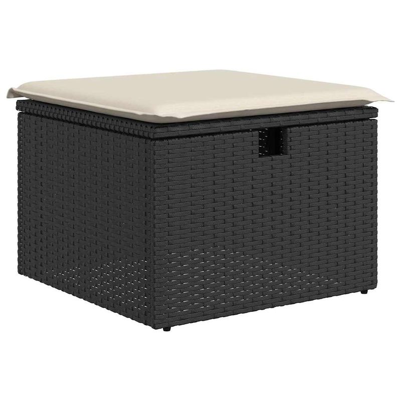 Casa si Gradina - Gradina si terasa - Mobilier exterior - Seturi mobila gradina - Set mobilier de gradina cu perne, 9 piese, negru, poliratan - Infinity.ro
