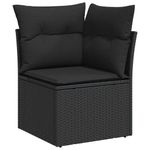 Casa si Gradina - Gradina si terasa - Mobilier exterior - Seturi mobila gradina - Set canapele de gradina cu perne, 7 piese, negru, poliratan - Infinity.ro