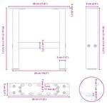 Casa si Gradina - Mobilier - Feronerie si accesorii mobila - Picioare masuta de cafea Alb 2 buc 30×30 cm Otel - Infinity.ro