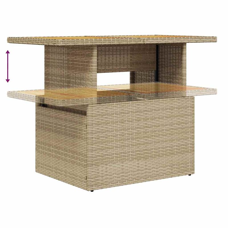 Casa si Gradina - Gradina si terasa - Mobilier exterior - Seturi mobila gradina - Set canapele gradina cu perne 6 piese bej poliratan/lemn acacia - Infinity.ro