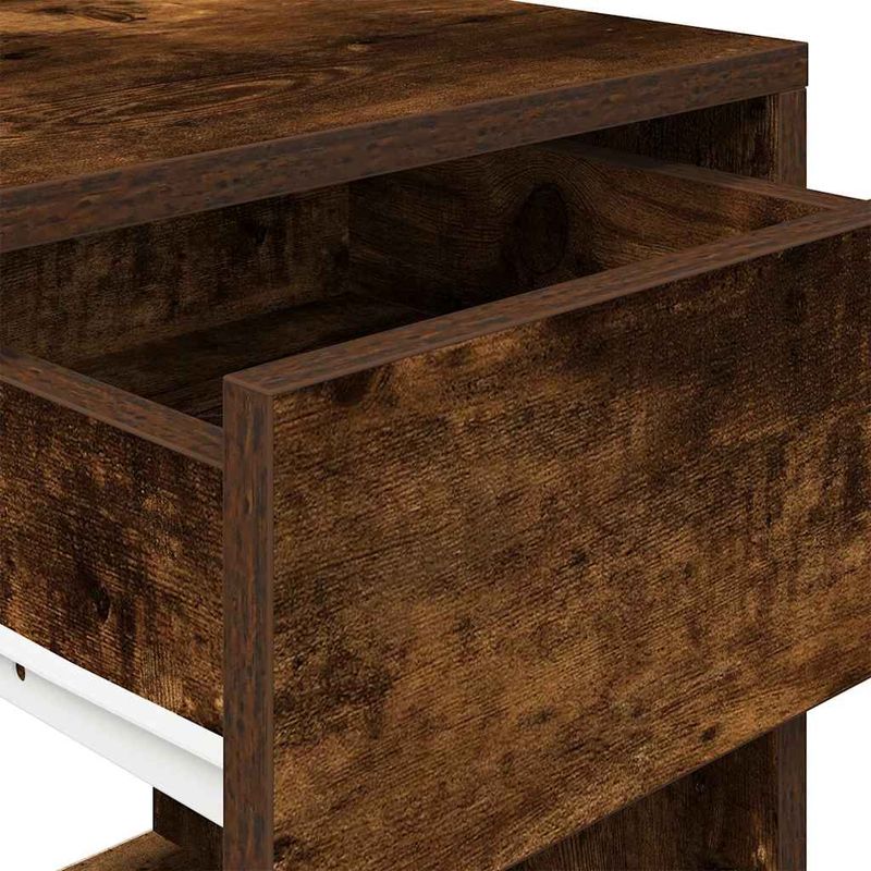 Casa si Gradina - Mobilier - Comode si corpuri - Noptiere - Noptiera cu sertar stejar afumat 35x34x66,5 cm - Infinity.ro