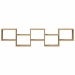 Casa si Gradina - Mobilier - Biblioteci si rafturi - Rafturi - Raft cubic de perete cu 5 compartimente stejar artizanal lemn - Infinity.ro