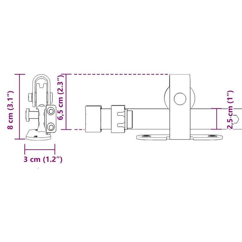 Casa si Gradina/Constructii/Scule de mana si unelte/Accesorii scule de mana - Set usi glisante pentru dulap 91 cm otel carbon - Infinity.ro