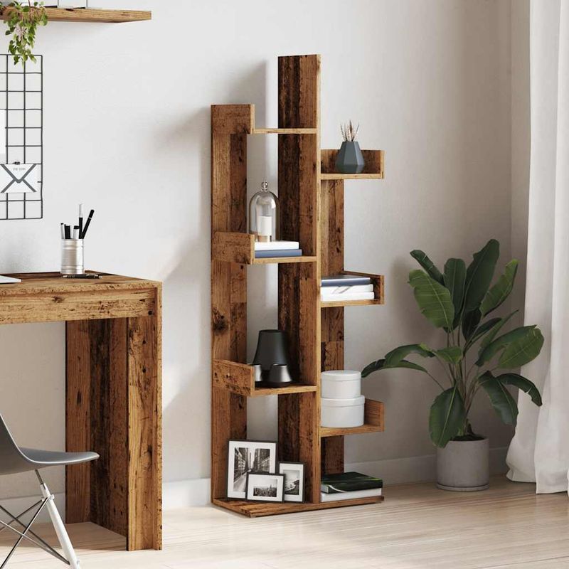 Casa si Gradina - Mobilier - Biblioteci si rafturi - Biblioteci - Dulap cu carti din lemn vechi 48x25,5x140 cm din lemn prelucrat - Infinity.ro