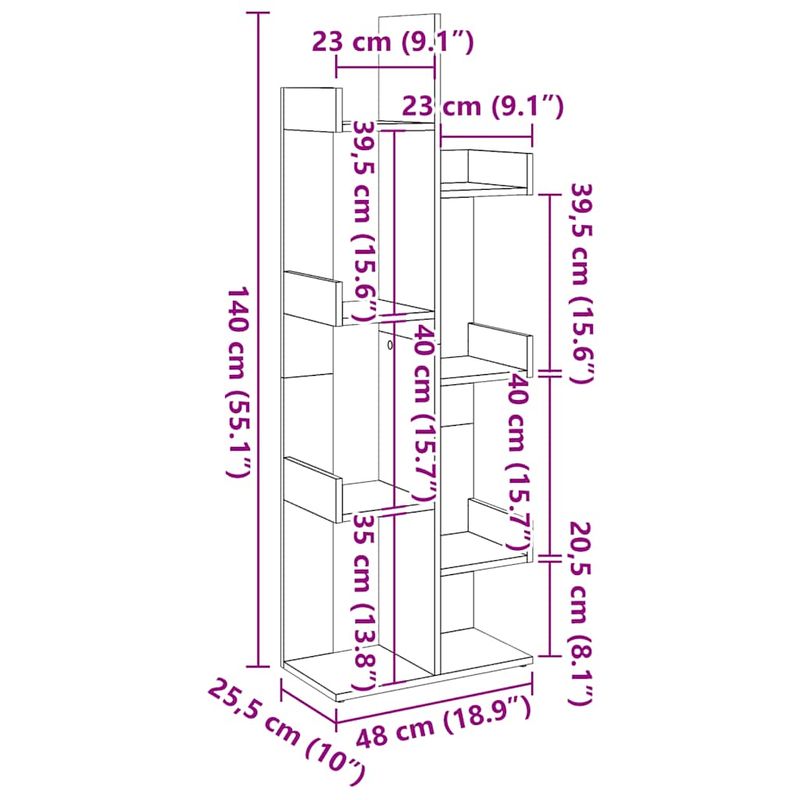 Casa si Gradina - Mobilier - Biblioteci si rafturi - Biblioteci - Dulap cu carti din lemn vechi 48x25,5x140 cm din lemn prelucrat - Infinity.ro