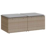 Casa si Gradina - Gradina si terasa - Mobilier exterior - Seturi mobila gradina - Set canapele gradina cu perne 2 piese bej poliratan/lemn acacia - Infinity.ro