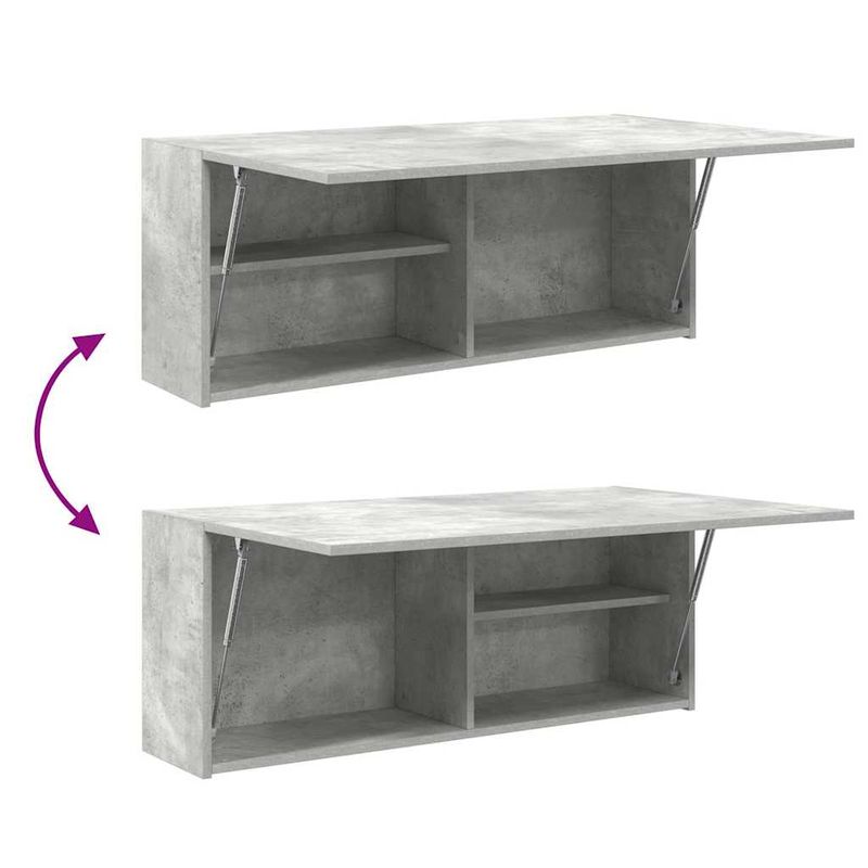 Casa si Gradina - Mobilier - Mobilier baie - Corpuri baie - Dulap perete baie, gri beton, 100x25x40 cm, lemn prelucrat - Infinity.ro