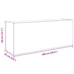 Casa si Gradina - Mobilier - Mobilier baie - Corpuri baie - Dulap perete baie, gri beton, 100x25x40 cm, lemn prelucrat - Infinity.ro
