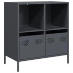 Casa si Gradina - Mobilier - Comode si corpuri - Comode - Dulap, antracit, 68x39x73,5 cm, otel laminat la rece - Infinity.ro