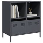 Casa si Gradina - Mobilier - Comode si corpuri - Comode - Dulap, antracit, 68x39x73,5 cm, otel laminat la rece - Infinity.ro