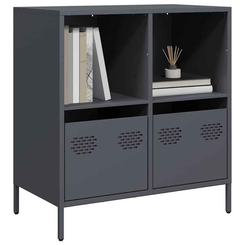 Casa si Gradina - Mobilier - Comode si corpuri - Comode - Dulap, antracit, 68x39x73,5 cm, otel laminat la rece - Infinity.ro