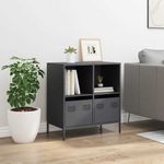 Casa si Gradina - Mobilier - Comode si corpuri - Comode - Dulap, antracit, 68x39x73,5 cm, otel laminat la rece - Infinity.ro