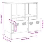 Casa si Gradina - Mobilier - Comode si corpuri - Comode - Dulap, antracit, 68x39x73,5 cm, otel laminat la rece - Infinity.ro
