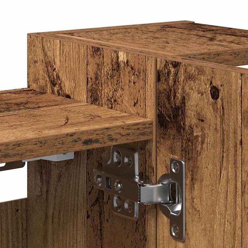 Casa si Gradina - Mobilier - Mobilier baie - Corpuri baie - Dulap cu oglinda de baie lemn vechi 80x20,5x64 cm lemn de lemn - Infinity.ro