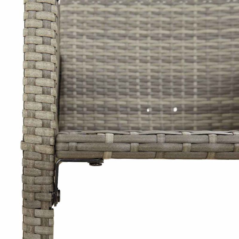 Casa si Gradina - Gradina si terasa - Mobilier exterior - Seturi mobila gradina - Set bar de gradina 7 piese fara perne Salcam din polirattan gri - Infinity.ro