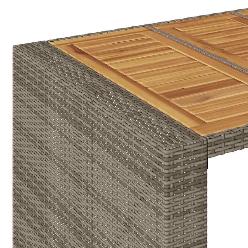 Casa si Gradina - Gradina si terasa - Mobilier exterior - Seturi mobila gradina - Set bar de gradina 7 piese fara perne Salcam din polirattan gri - Infinity.ro