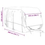 Auto si Moto - Intretinere auto - Huse auto - Husa de rulota gri 460x250x220 cm Tesatura netesuta - Infinity.ro