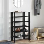 Casa si Gradina - Mobilier - Organizare si depozitare - Organizator incaltaminte - Pantofar, negru, 61x32x105 cm, lemn prelucrat - Infinity.ro