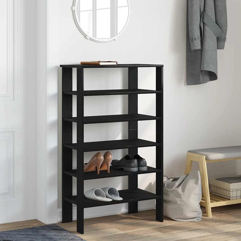 Casa si Gradina - Mobilier - Organizare si depozitare - Organizator incaltaminte - Pantofar, negru, 61x32x105 cm, lemn prelucrat - Infinity.ro
