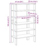 Casa si Gradina - Mobilier - Organizare si depozitare - Organizator incaltaminte - Pantofar, negru, 61x32x105 cm, lemn prelucrat - Infinity.ro