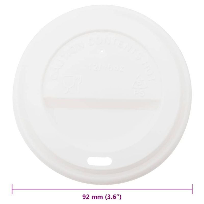 Casa si Gradina - Bucatarie si vesela - Cani si pahare - Cani si cesti - Capace pentru cesti cafea hartie 12 oz si 16 oz 1000 buc. alb - Infinity.ro
