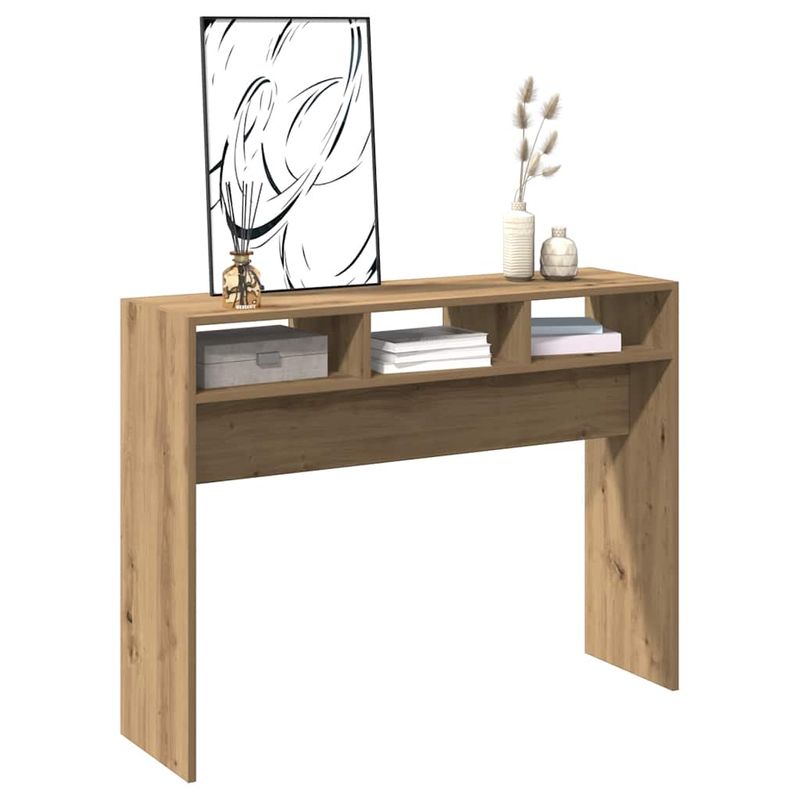 Casa si Gradina - Mobilier - Comode si corpuri - Console - Masuta consola, stejar artizanal, 105x30x80 cm, lemn prelucrat - Infinity.ro