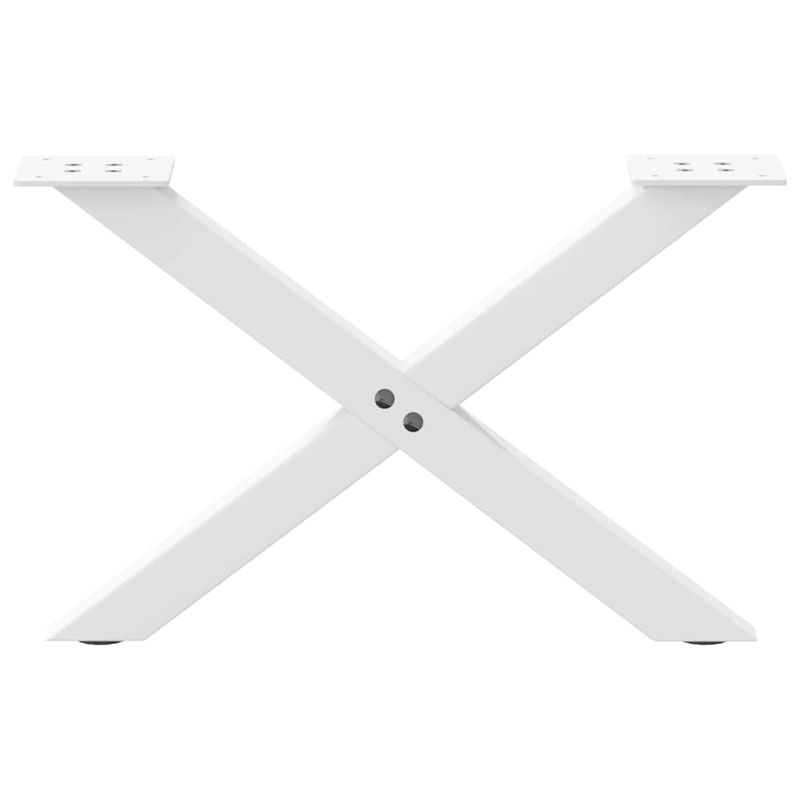 Casa si Gradina - Mobilier - Feronerie si accesorii mobila - Picioare masuta cafea in forma X, 2 buc alb 50x(30-31) cm otel, mărime 50x(30-31) cm (40 mm) - Infinity.ro