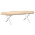Casa si Gradina - Mobilier - Feronerie si accesorii mobila - Picioare masuta cafea in forma X, 2 buc alb 50x(30-31) cm otel, mărime 50x(30-31) cm (40 mm) - Infinity.ro