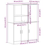 Casa si Gradina - Mobilier - Biblioteci si rafturi - Rafturi - Set dulap de bucatarie 2 piese Lemn prelucrat gri beton - Infinity.ro