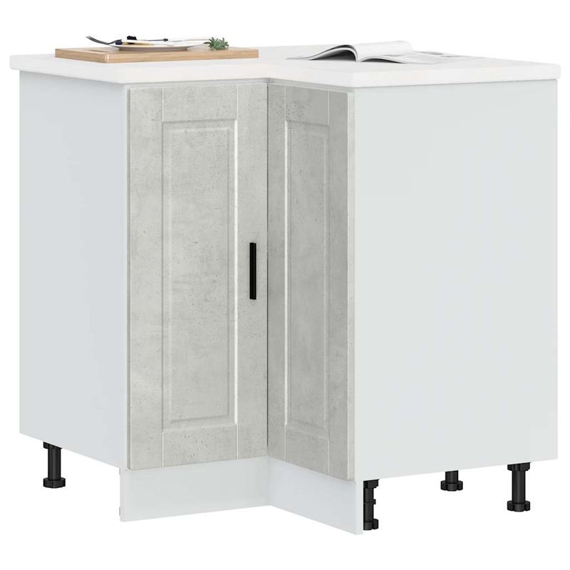 Casa si Gradina - Mobilier - Comode si corpuri - Corpuri bucatarie - Dulap de baza pe colt de bucatarie „Porto”, Gri beto - Infinity.ro