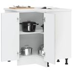 Casa si Gradina - Mobilier - Comode si corpuri - Corpuri bucatarie - Dulap de baza pe colt de bucatarie „Porto”, Gri beto - Infinity.ro