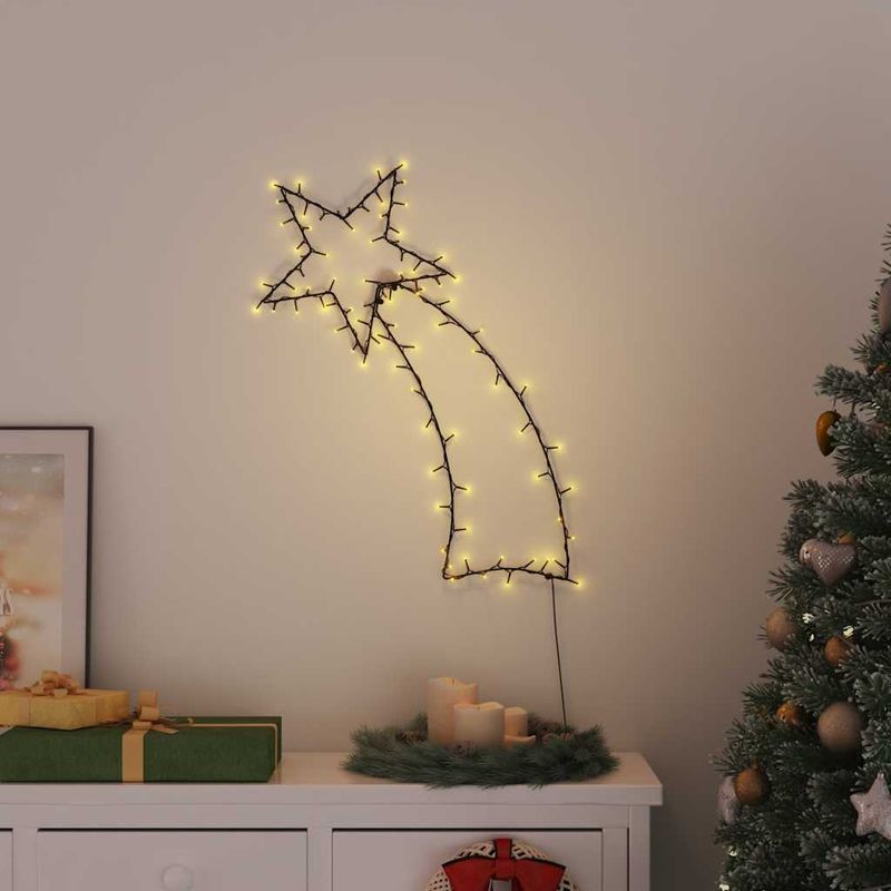 Casa si Gradina - Decoratiuni - Decoratiuni de sezon - Lumini Craciun Silueta stea cazatoare 115 LED-uri alb cald - Infinity.ro