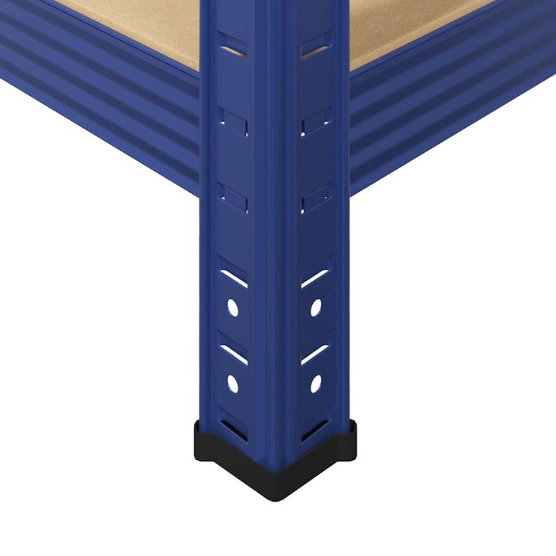 Casa si Gradina - Mobilier - Biblioteci si rafturi - Rafturi - Raft depozitare cu 5 niveluri, albastru, otel&lemn prelucrat - Infinity.ro