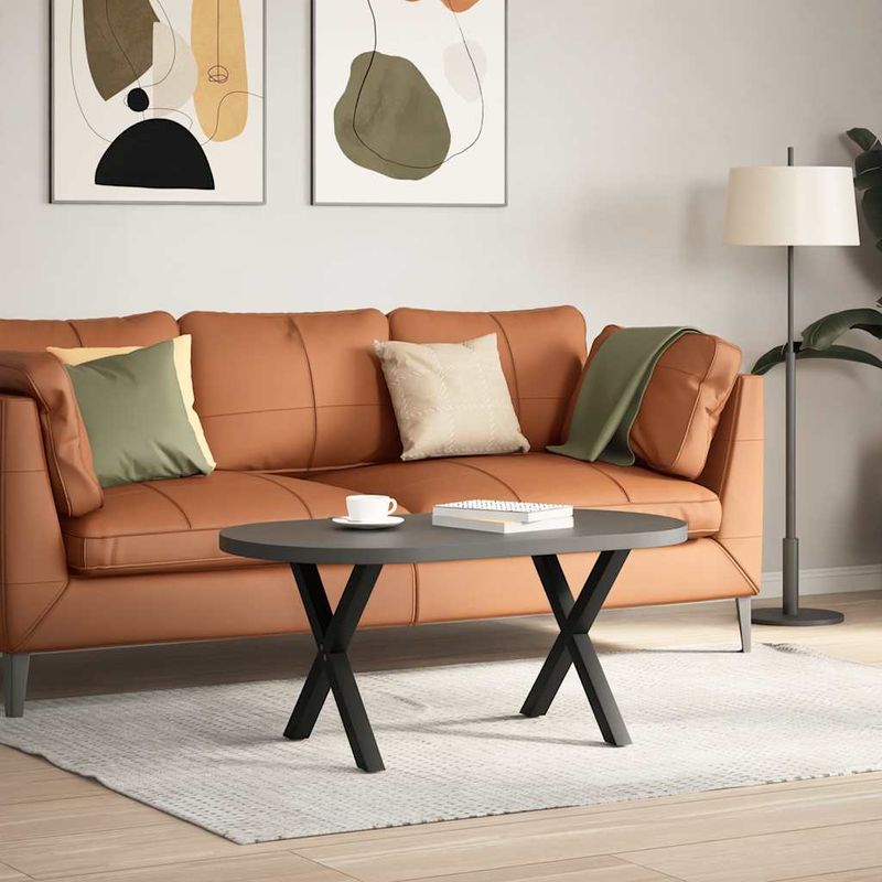 Casa si Gradina - Mobilier - Feronerie si accesorii mobila - Picioare masuta de cafea in forma de X 2 buc Negru Otel - Infinity.ro